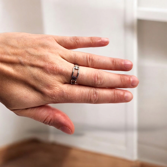 Stainless Steel Minimalist style ring , size 7 - Picture 3 of 3